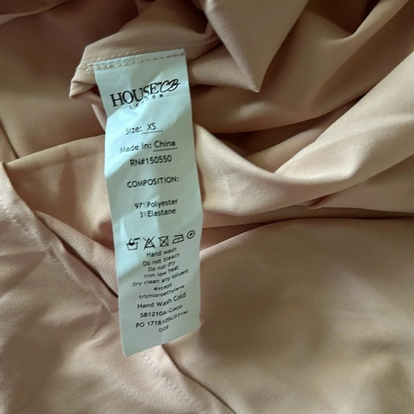 NWT House of CB Coco Drape Back Dress in Nude. Size XS. - Picture 7 of 7